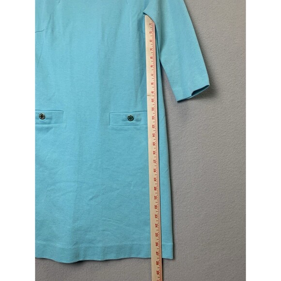 Lilly Pulitzer Charlene Shift Dress Women's Size L Teal Career Office - Picture 7 of 8